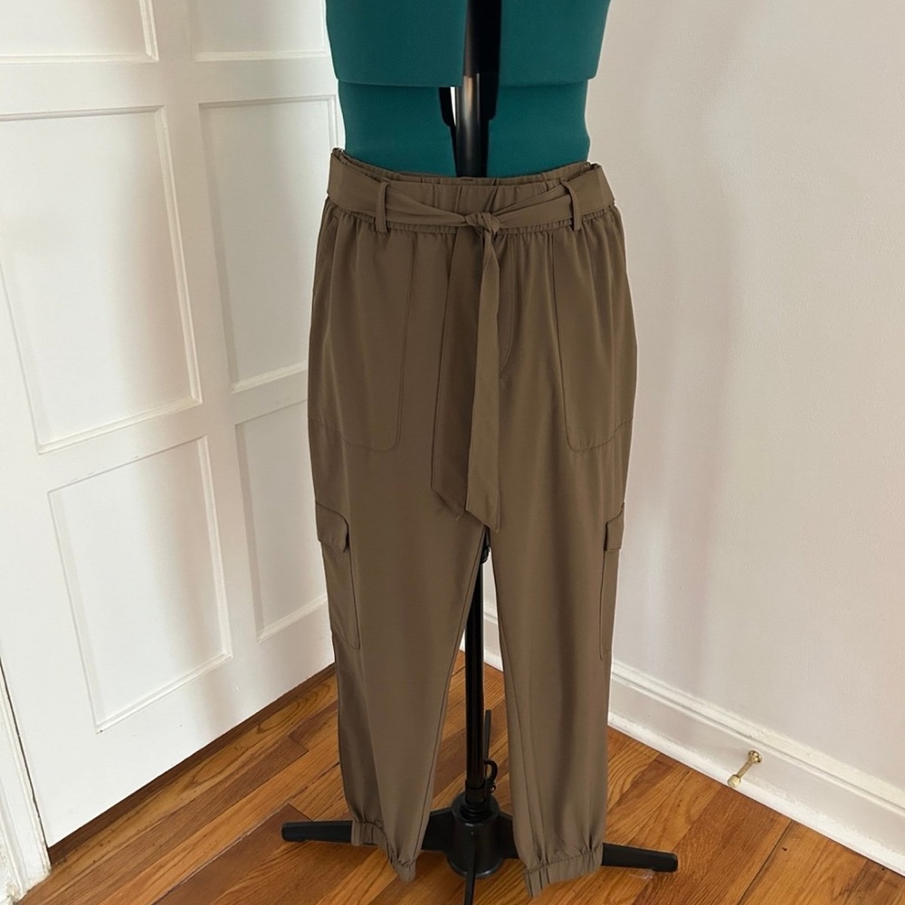 Banana Republic Olive Tie-Waist Jogger Pants